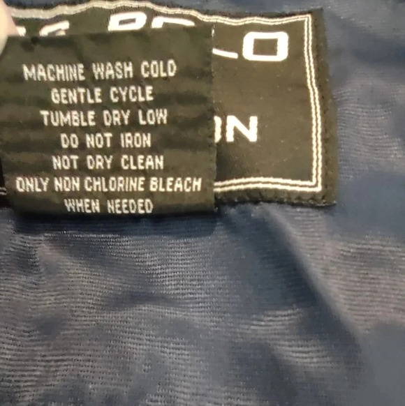 U S. Polo Assn. vintage women's jacket size L, blue/red accents pockets snaps - Picture 9 of 9